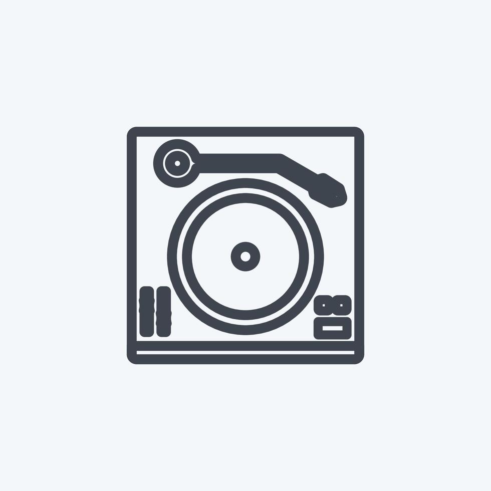 Icon Turntable. suitable for Home symbol. line style. simple design editable. design template vector. simple symbol illustration vector