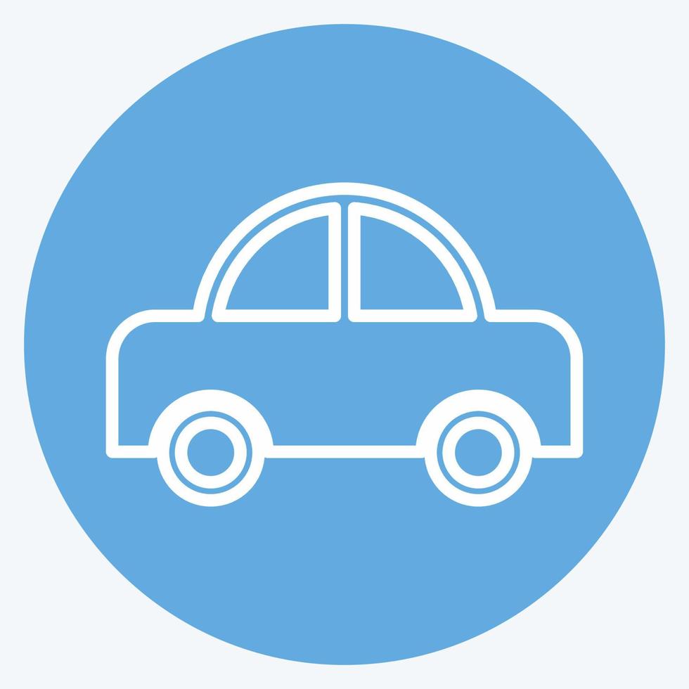 Icon Toy Car 1. suitable for Toy symbol. blue eyes style. simple design editable. design template vector. simple symbol illustration vector