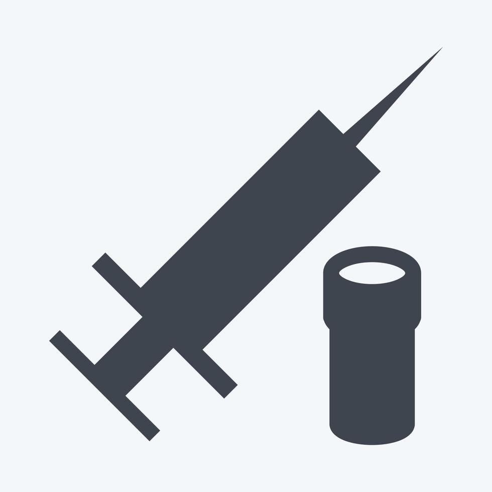 Icon Vaccine. suitable for Community symbol. glyph style. simple design editable. design template vector. simple symbol illustration vector