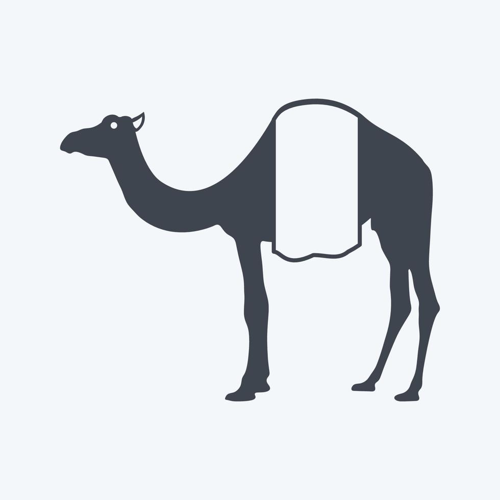 Icon Camel. suitable for animal symbol. glyph style. simple design editable. design template vector. simple symbol illustration vector