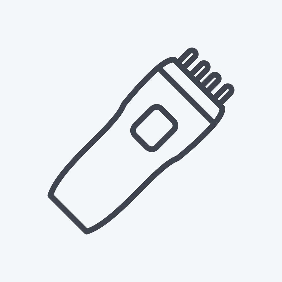 Icon Shaving Machine. suitable for men accessories symbol. line style. simple design editable. design template vector. simple symbol illustration vector