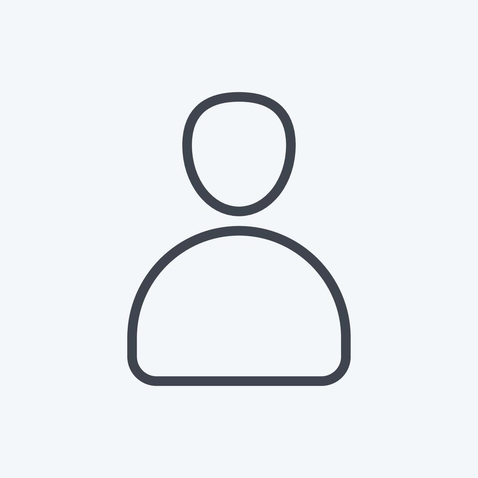 Icon Contacts. suitable for Mobile Apps symbol. line style. simple design editable. design template vector. simple symbol illustration vector