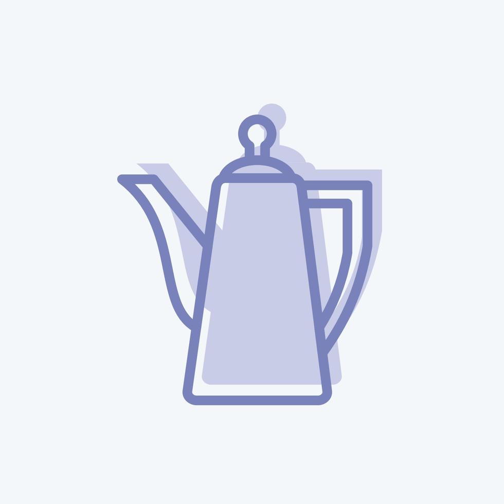 Icon Porcelain Teapot. suitable for Drink symbol. two tone style. simple design editable. design template vector. simple symbol illustration vector