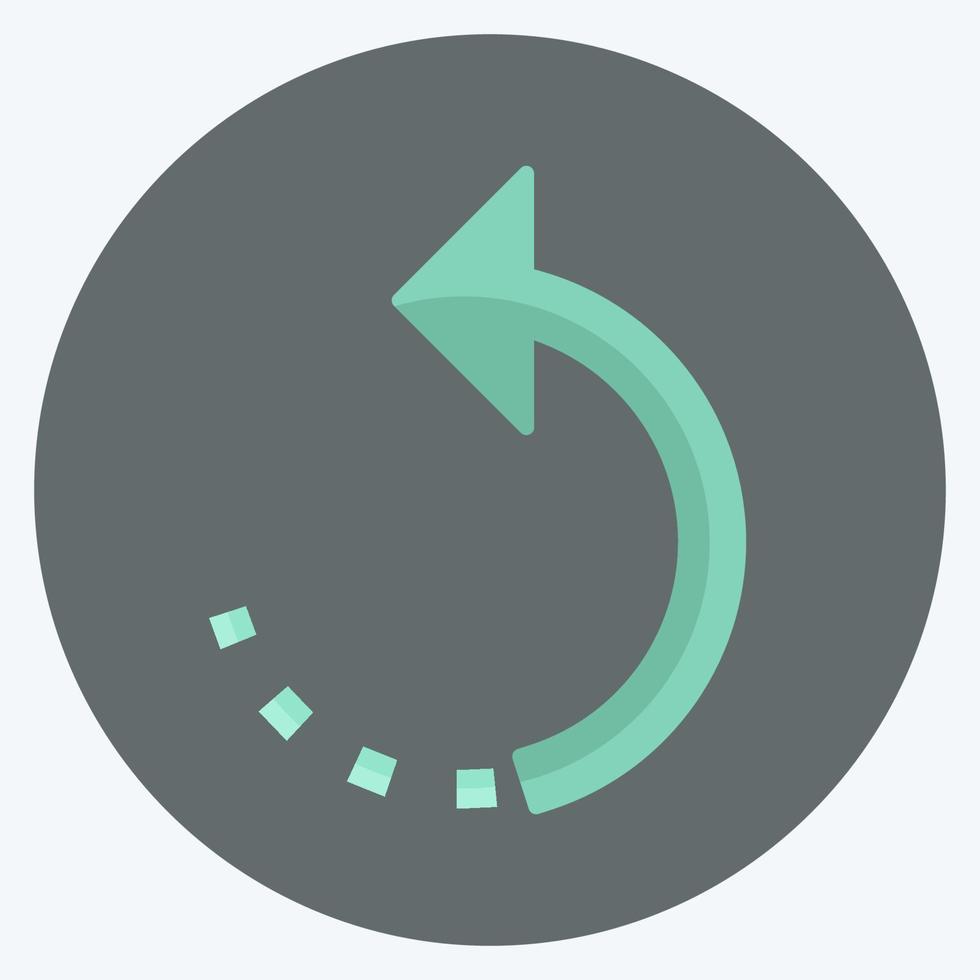 Icon Rotate Left. suitable for Photo Editing symbol. flat style. simple design editable. design template vector. simple symbol illustration vector