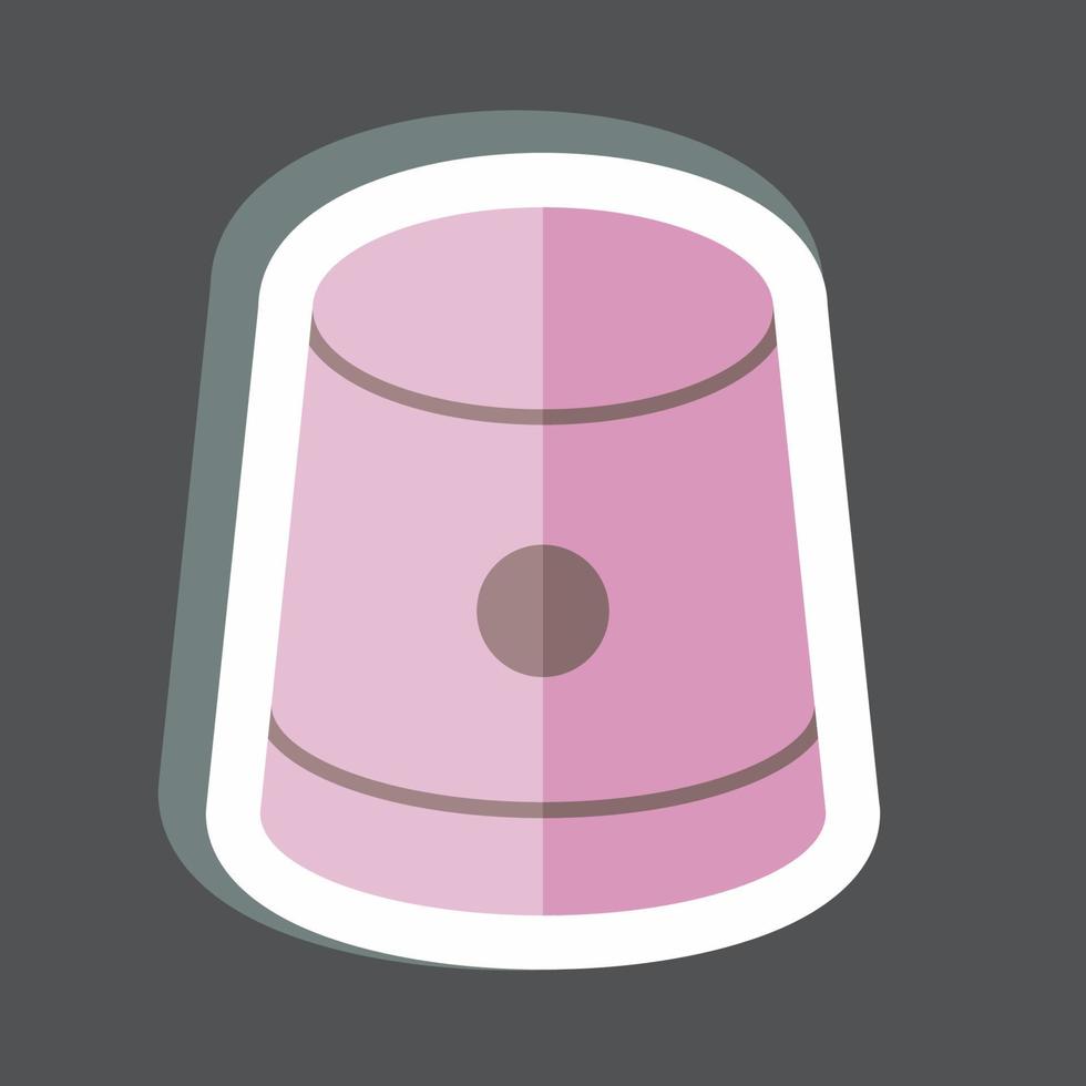 Sticker Thimble. suitable for Tailor symbol. simple design editable. design template vector. simple symbol illustration vector