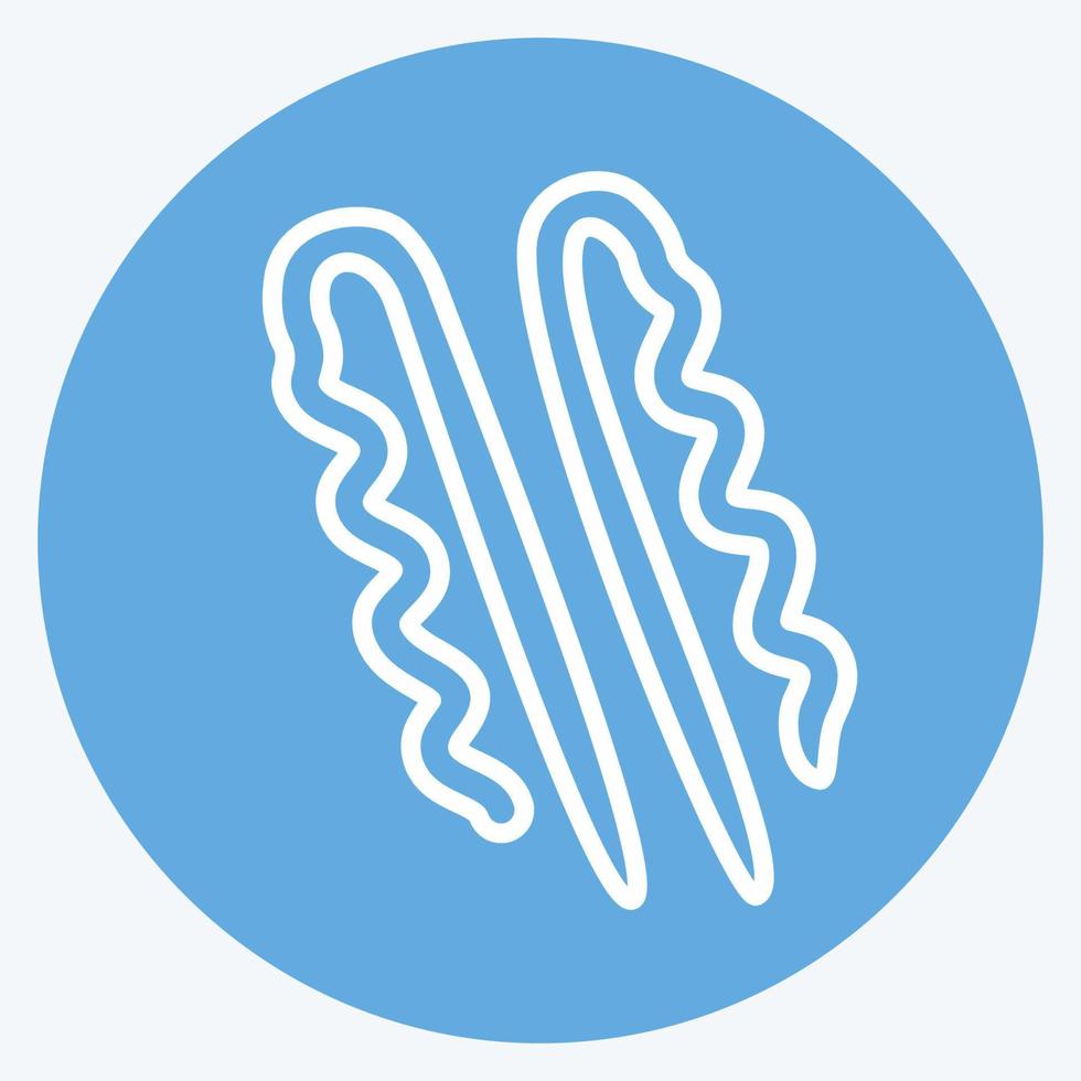 Icon Bobby Pins. suitable for beauty care symbol. blue eyes style. simple design editable. design template vector. simple symbol illustration vector