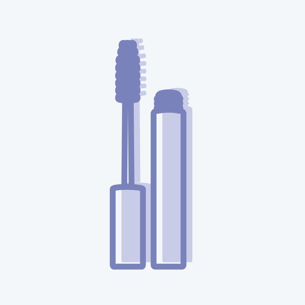 Icon Mascara. suitable for beauty care symbol. two tone style. simple design editable. design template vector. simple symbol illustration vector