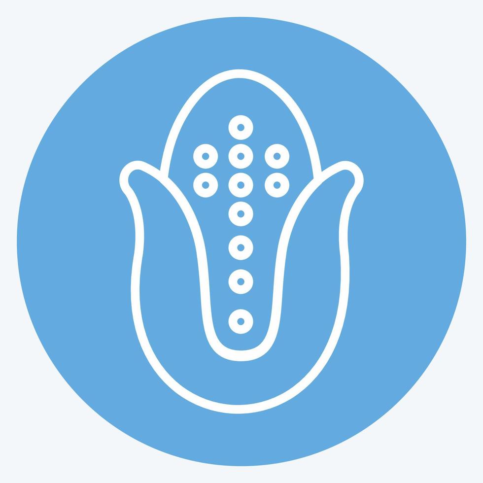 icono de maíz. adecuado para el símbolo del jardín. estilo de ojos azules. diseño simple editable. vector de plantilla de diseño. ilustración de símbolo simple