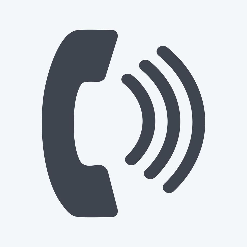 Icon On-going Call. suitable for Education symbol. glyph style. simple design editable. design template vector. simple symbol illustration vector