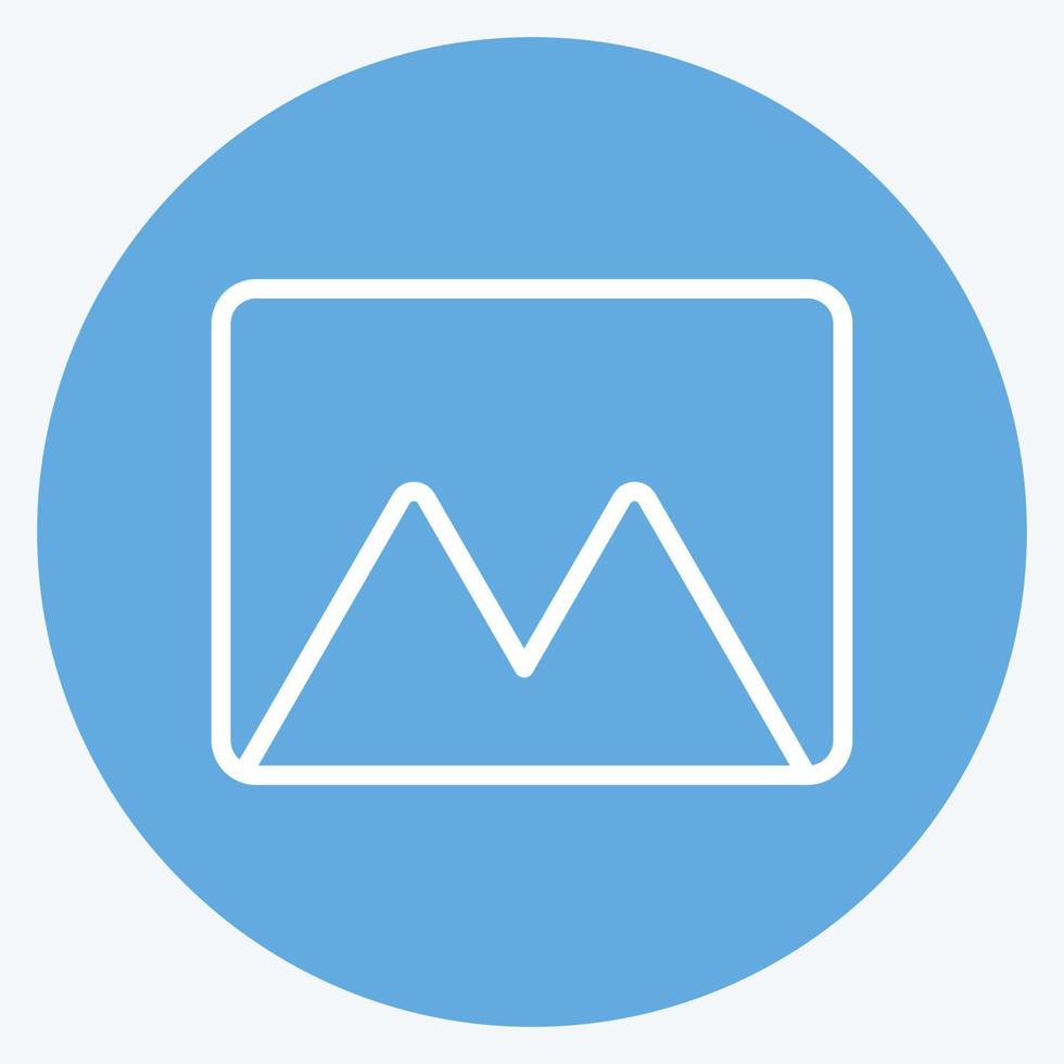 Icon Panorama. suitable for Photo Editing symbol. blue eyes style. simple design editable. design template vector. simple symbol illustration vector