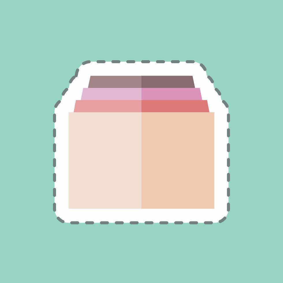 Sticker line cut Tabs. suitable for web interface symbol. simple design editable. design template vector. simple symbol illustration vector