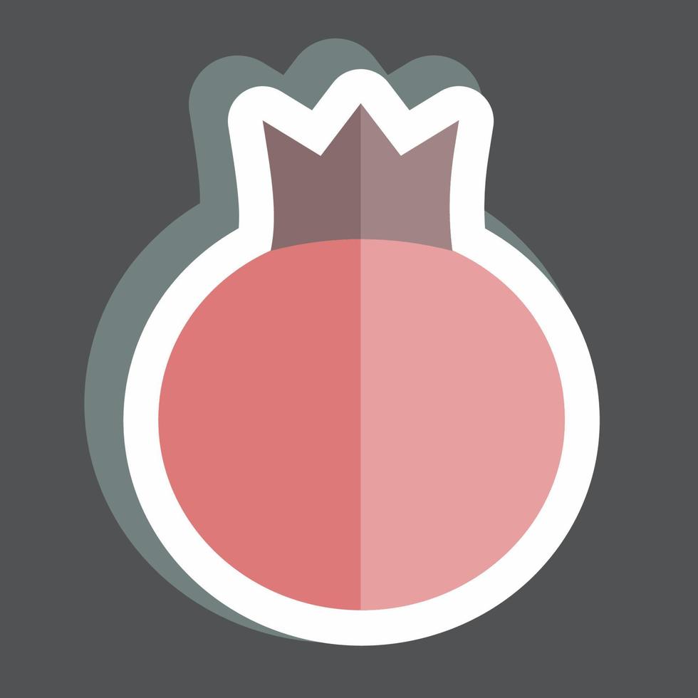 Sticker Pomegranate. suitable for Fruits and Vegetables symbol. simple design editable. design template vector. simple symbol illustration vector