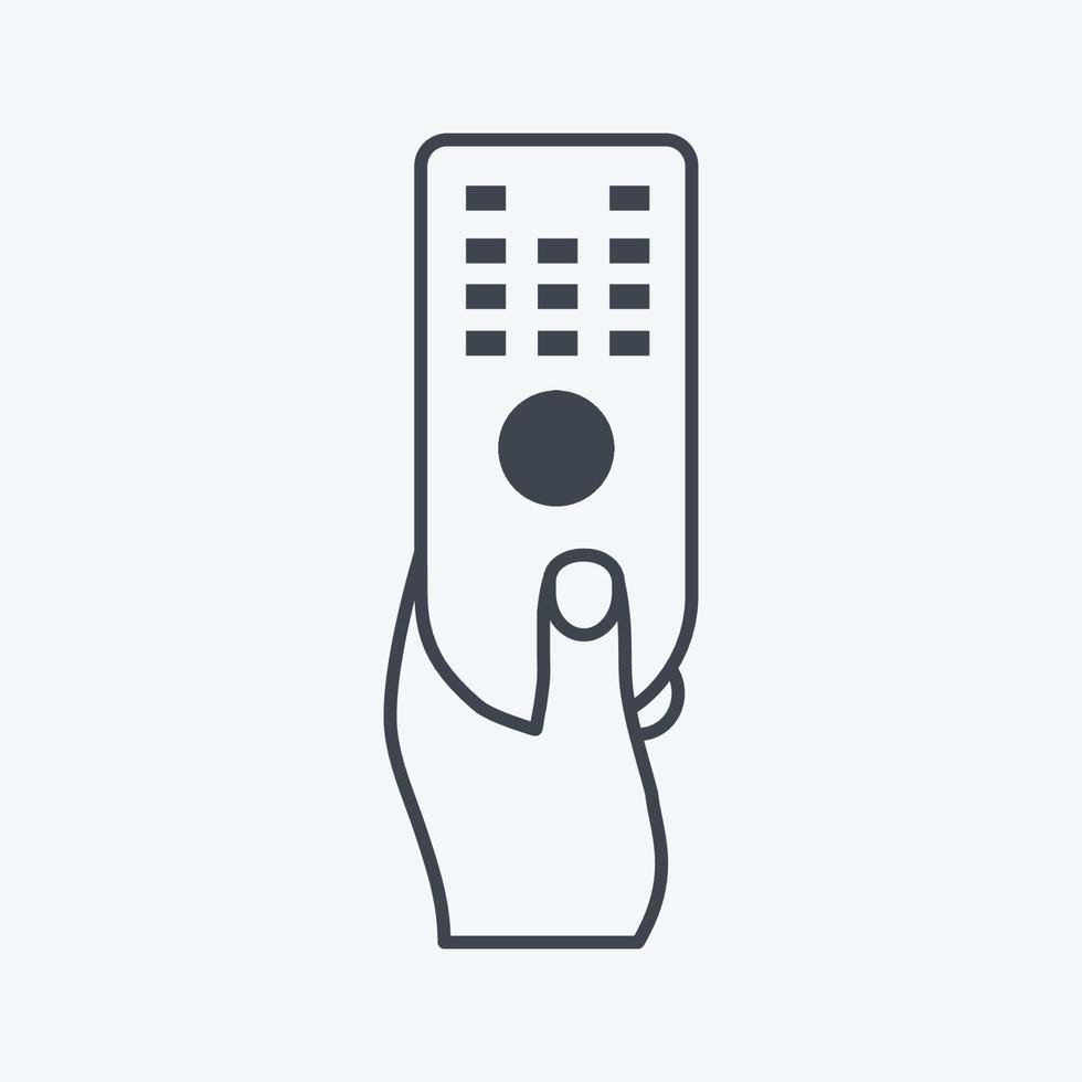 Icon Holding Remote. suitable for Hand Actions symbol. glyph style. simple design editable. design template vector. simple symbol illustration vector