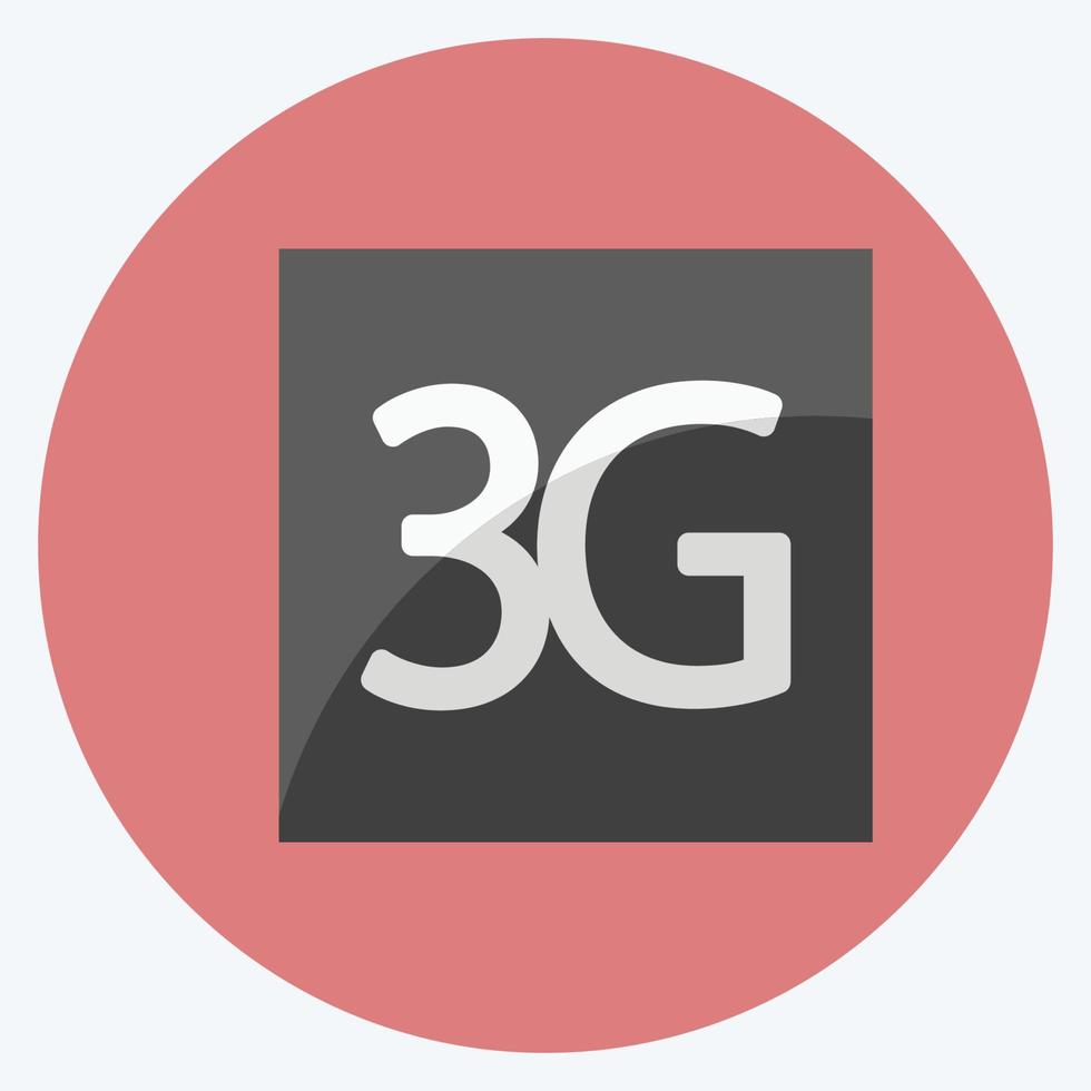 icono 3g. adecuado para el símbolo de aplicaciones móviles. estilo plano diseño simple editable. vector de plantilla de diseño. ilustración de símbolo simple
