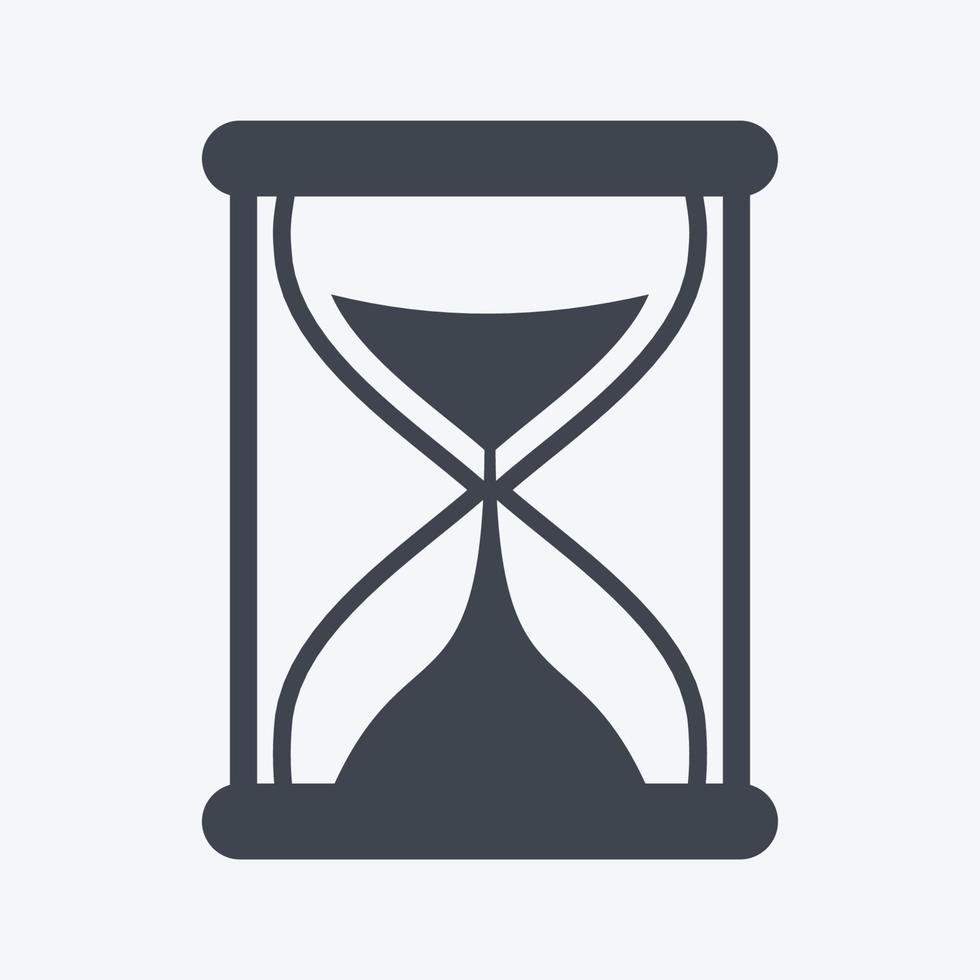 Icon Hourglass. suitable for web interface symbol. glyph style. simple design editable. design template vector. simple symbol illustration vector