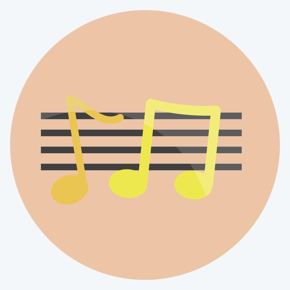 Icon Music Staff. suitable for music symbol. flat style. simple design editable. design template vector. simple symbol illustration vector