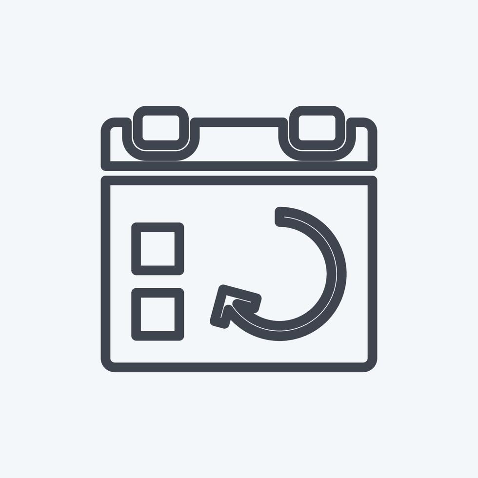 Icon Sync Event. suitable for User Interface symbol. line style. simple design editable. design template vector. simple symbol illustration vector