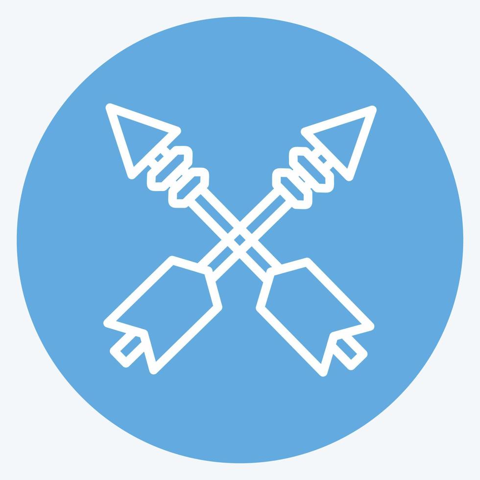 flechas de icono. adecuado para el símbolo del salvaje oeste. estilo de ojos azules. diseño simple editable. vector de plantilla de diseño. ilustración de símbolo simple