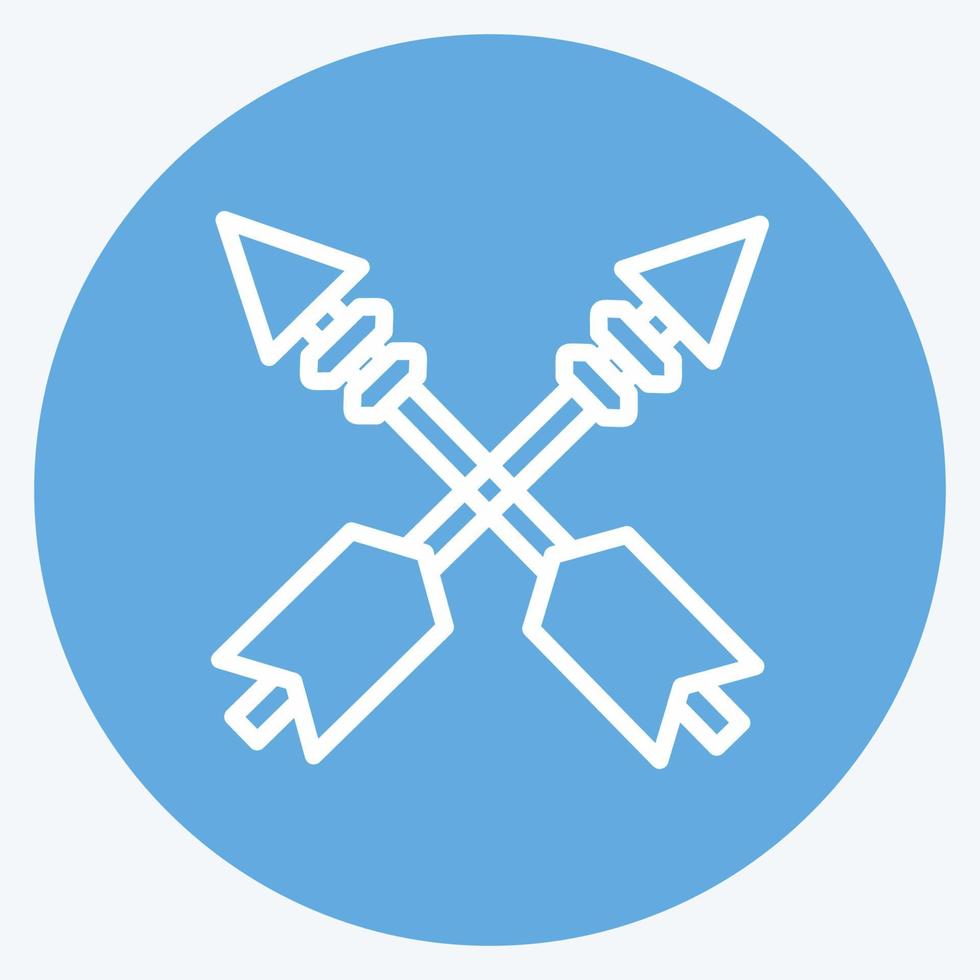 Icon Arrows. suitable for Wild West symbol. blue eyes style. simple design editable. design template vector. simple symbol illustration vector
