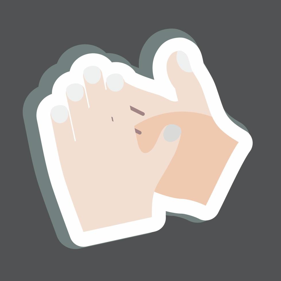 Sticker Clapping Hands. suitable for Hand Actions symbol. simple design editable. design template vector. simple symbol illustration vector