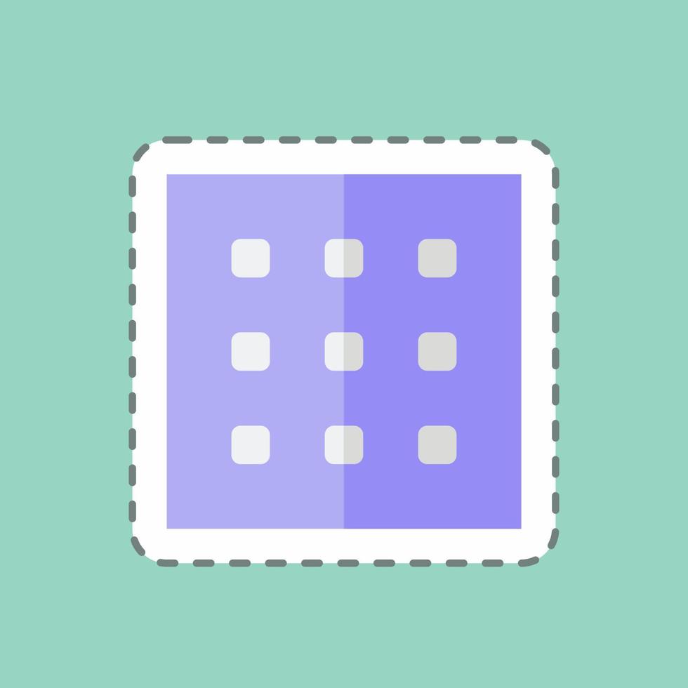 Sticker line cut Texture. suitable for Photo Editing symbol. simple design editable. design template vector. simple symbol illustration vector