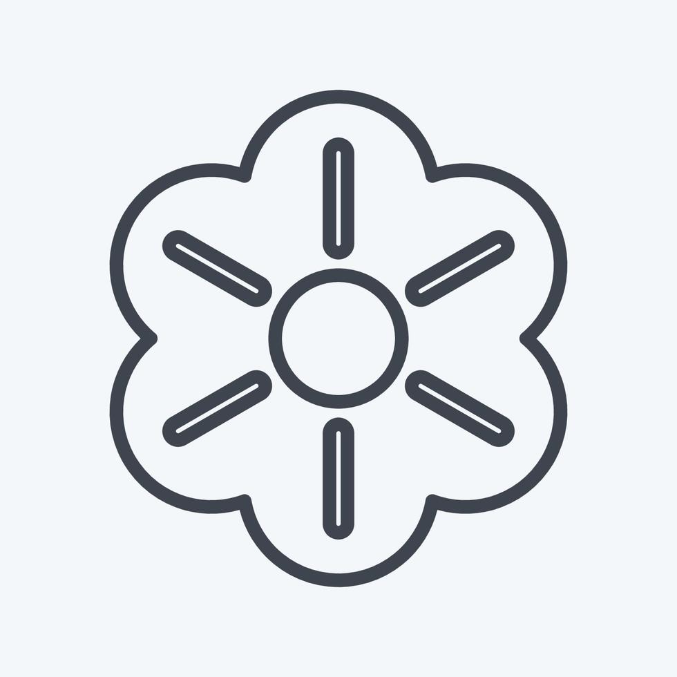Icon Flower. suitable for garden symbol. line style. simple design editable. design template vector. simple symbol illustration vector