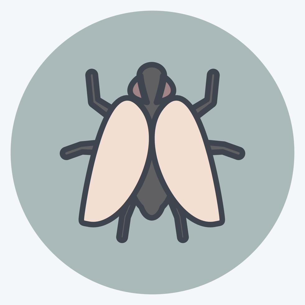 Icon Fly II. suitable for Animal symbol. color mate style. simple design editable. design template vector. simple symbol illustration vector