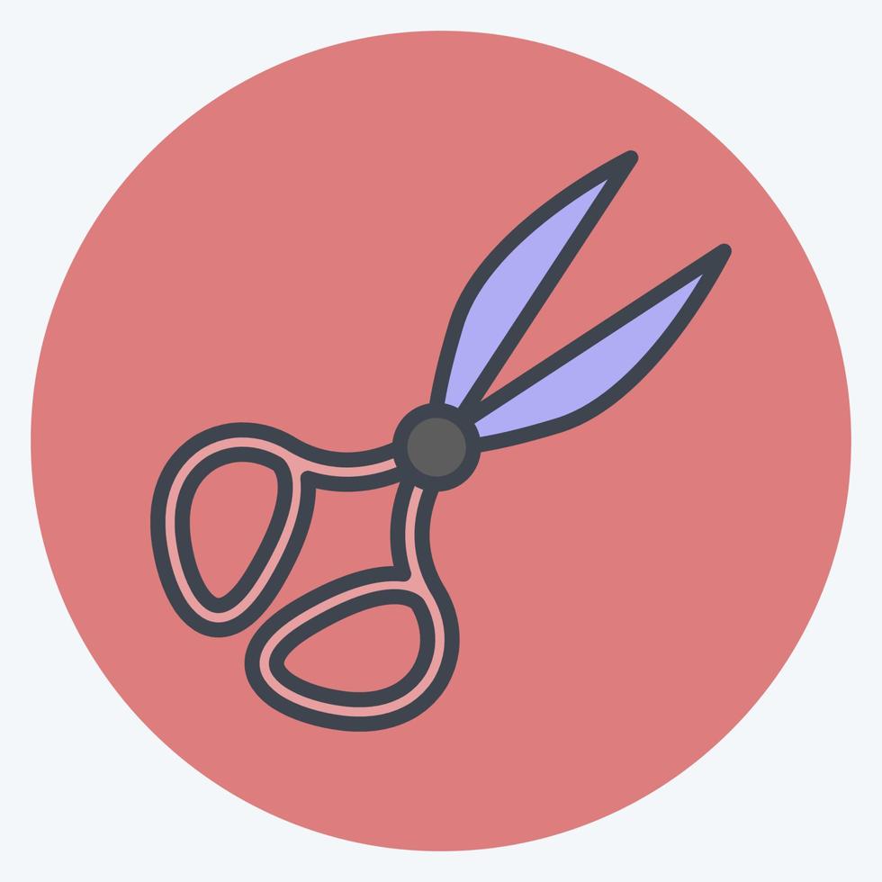 Icon Pair of Scissors 2. suitable for Tailor symbol. color mate style. simple design editable. design template vector. simple symbol illustration vector