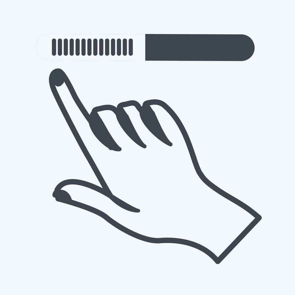 Icon Nail Filer. suitable for beauty care symbol. glyph style. simple design editable. design template vector. simple symbol illustration vector