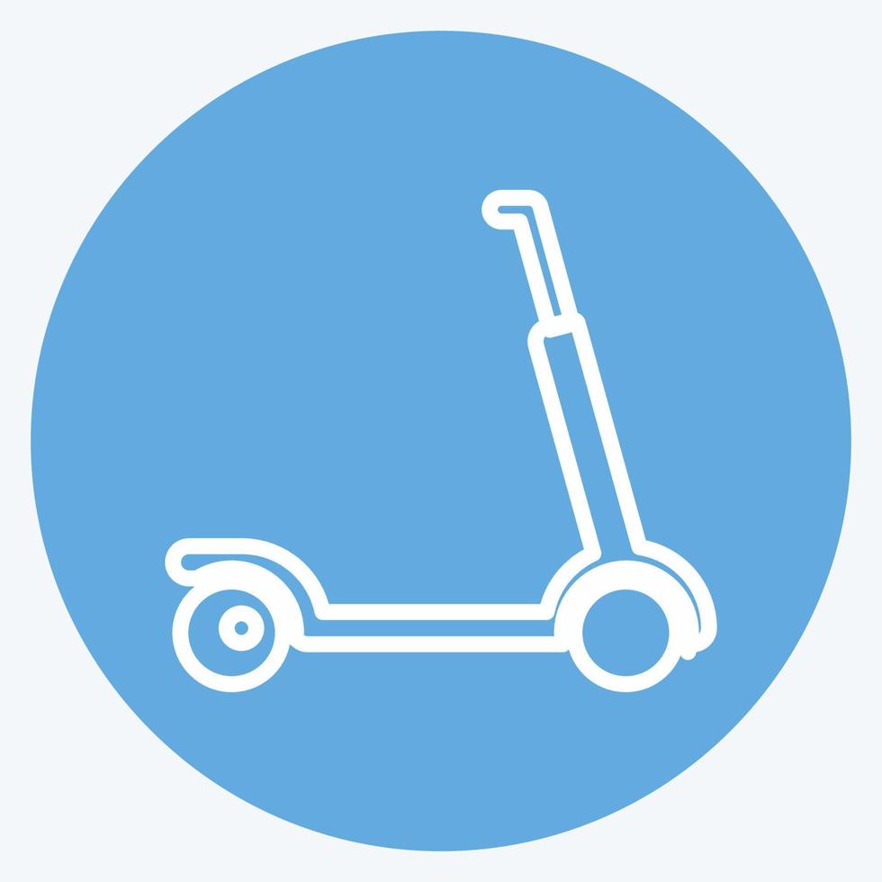 Icon Scootie. suitable for Toy symbol. blue eyes style. simple design editable. design template vector. simple symbol illustration vector