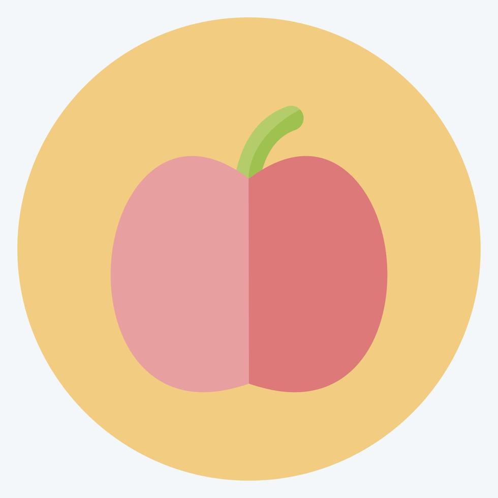 Icon Apple. suitable for Garden symbol. flat style. simple design editable. design template vector. simple symbol illustration vector