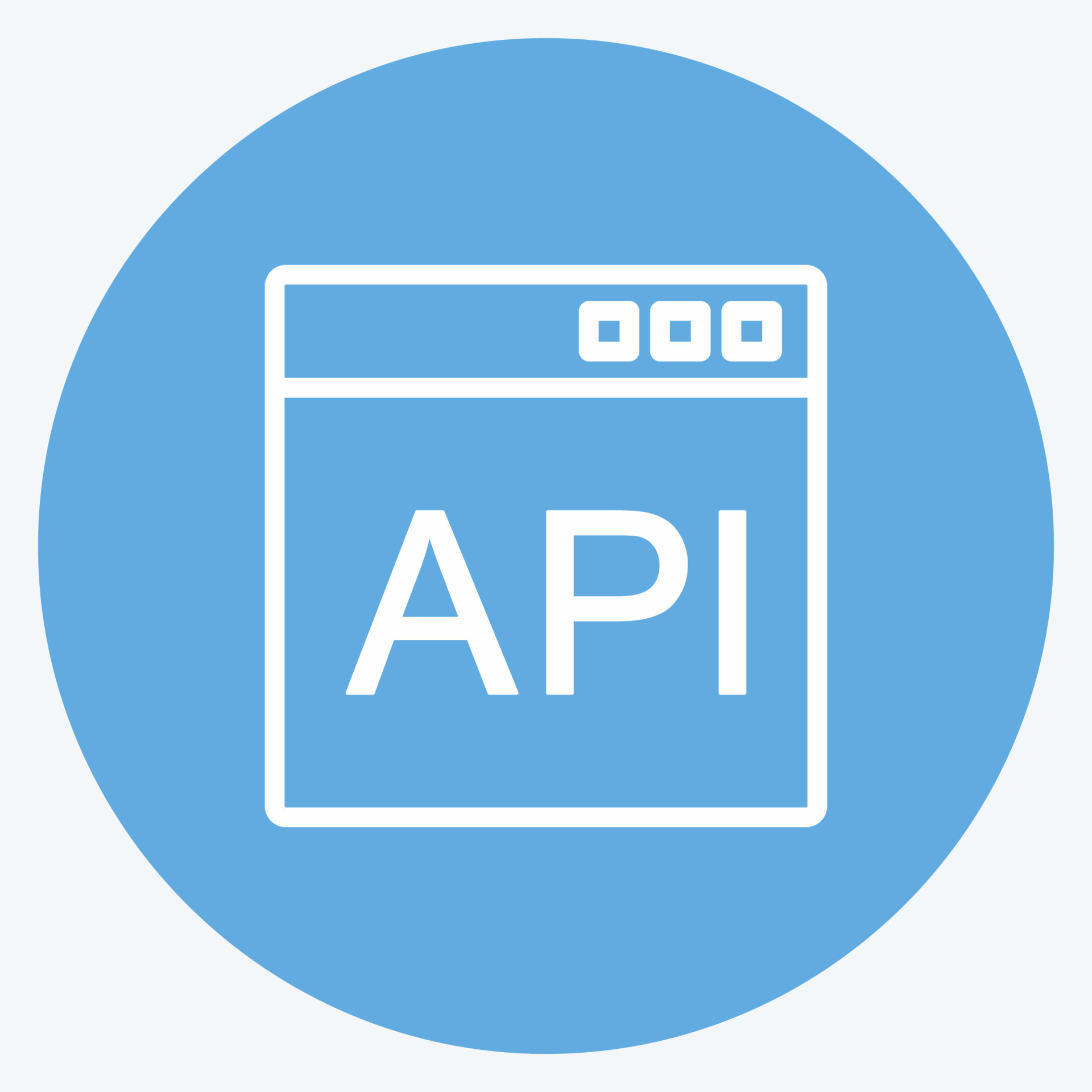 Icon API. suitable for Programming symbol. blue eyes style. simple ...