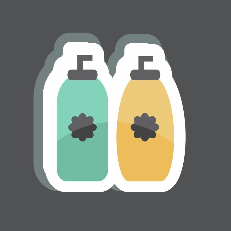 pegatinas de botellas de perfume. adecuado para el símbolo de spa. diseño simple editable. vector de plantilla de diseño. ilustración de símbolo simple