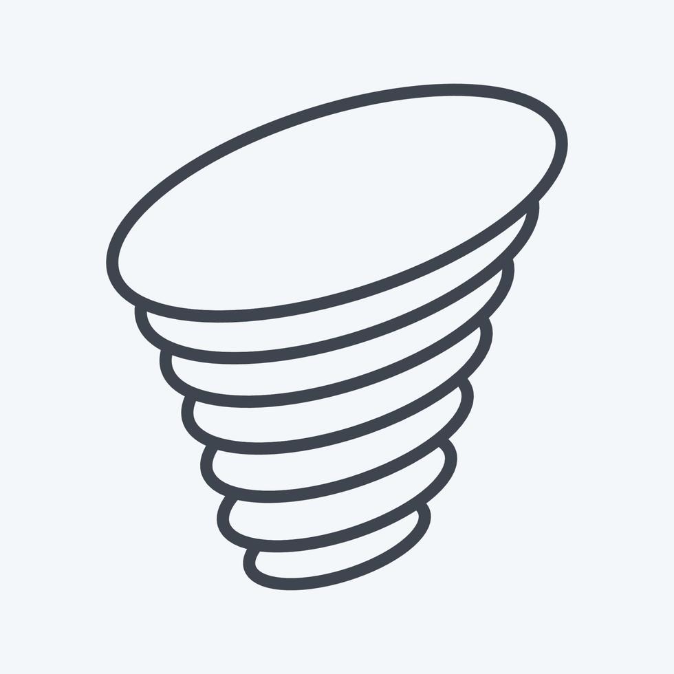 icono de tornado. adecuado para el símbolo de desastres. estilo de glifo. diseño simple editable. vector de plantilla de diseño. ilustración de símbolo simple