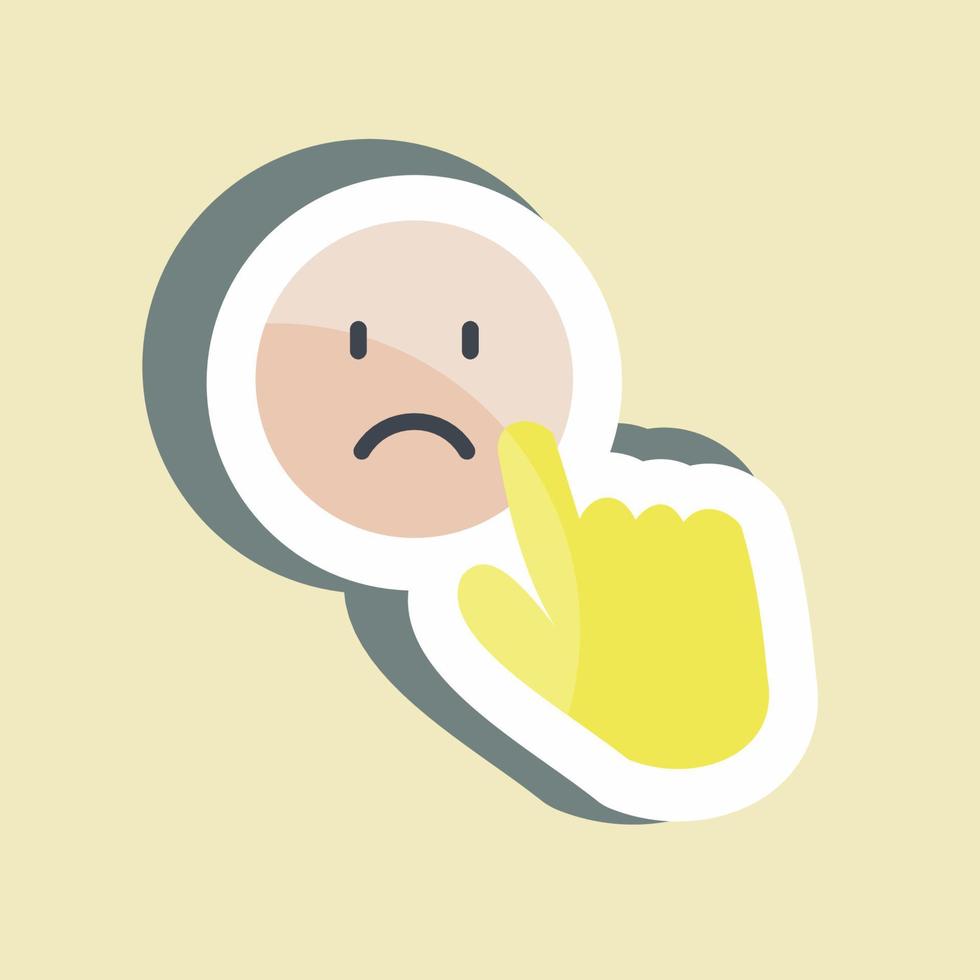 Sticker Dislike. suitable for Feedback symbol. simple design editable. design template vector. simple symbol illustration vector