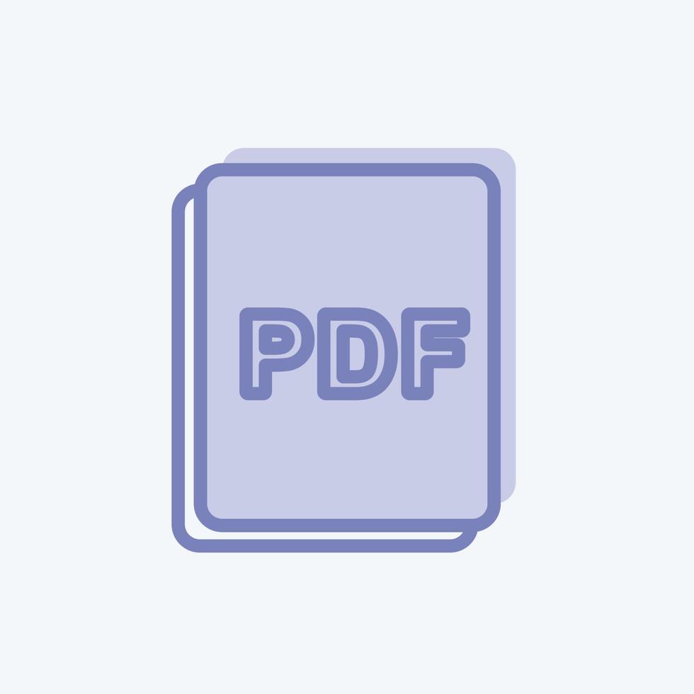 imagen del icono como pdf. adecuado para el símbolo de edición de fotos. estilo de dos tonos. diseño simple editable. vector de plantilla de diseño. ilustración de símbolo simple