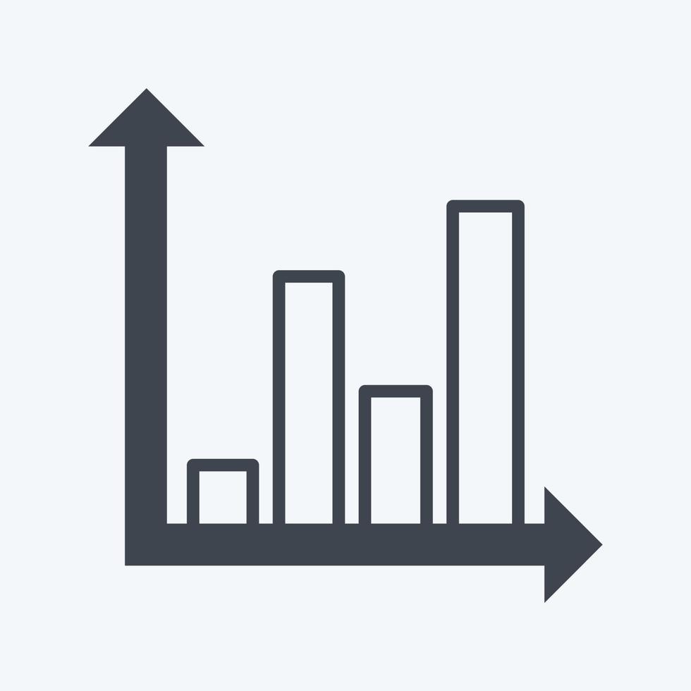 Icon Statistical Analysis. suitable for data analytics symbol. glyph style. simple design editable. design template vector. simple symbol illustration vector