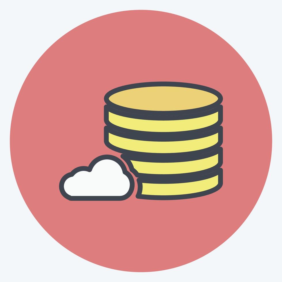 Icon Database Management. suitable for IT Services symbol. color mate style. simple design editable. design template vector. simple symbol illustration vector