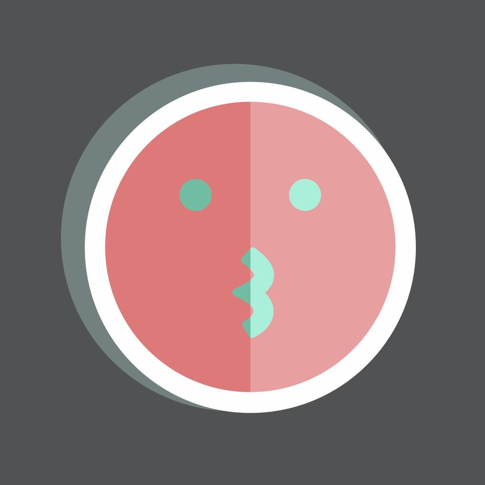 Sticker Emoticon Kissing. suitable for Emoticon symbol. simple design editable. design template vector. simple symbol illustration vector