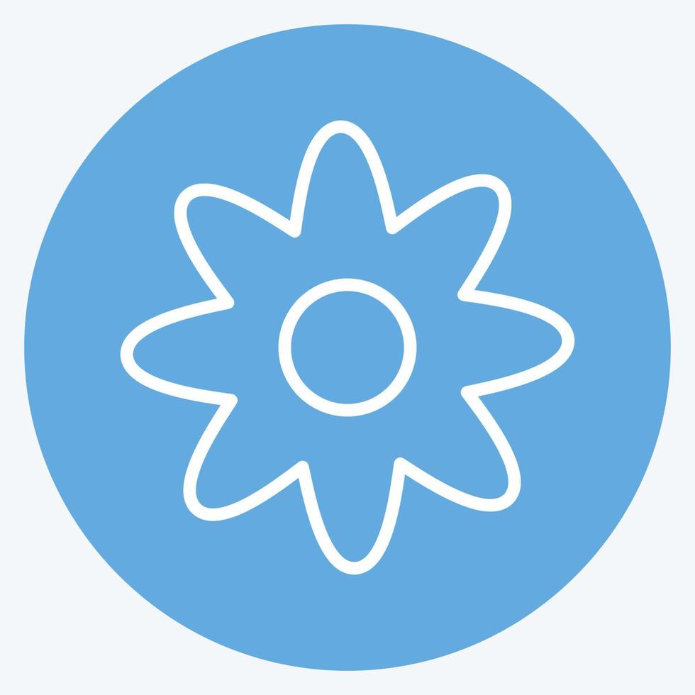 Icon Flower. suitable for Spa symbol. blue eyes style. simple design editable. design template vector. simple symbol illustration vector