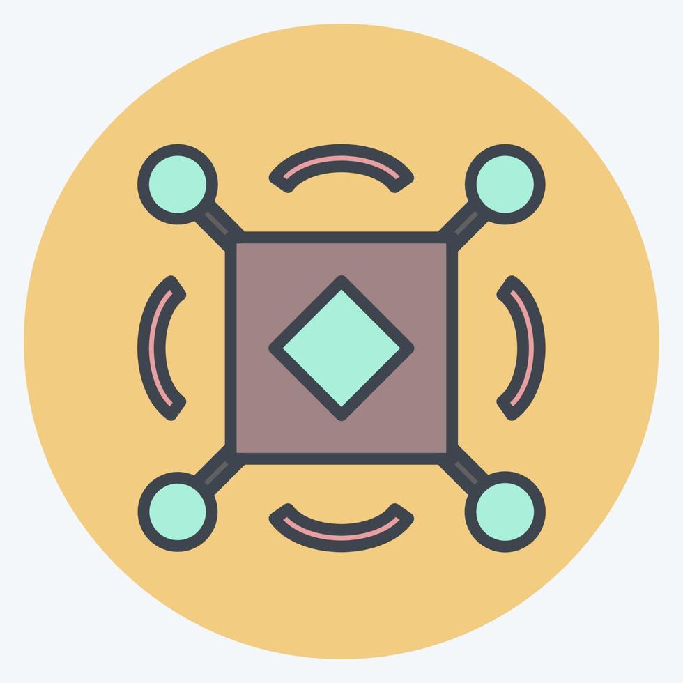 Icon Sensors. suitable for data analytics symbol. color mate style. simple design editable. design template vector. simple symbol illustration vector