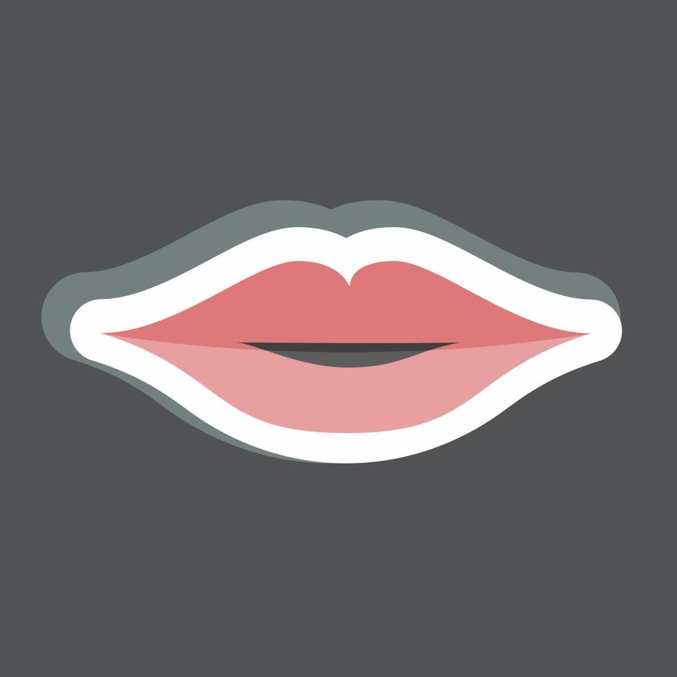 labios adhesivos. adecuado para el símbolo de cuidado de la belleza. diseño simple editable. vector de plantilla de diseño. ilustración de símbolo simple