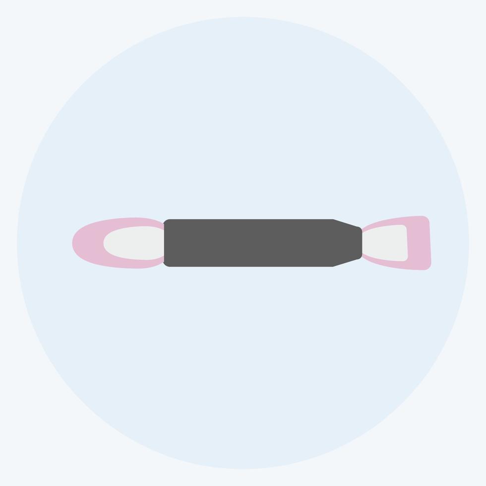Icon Eyeshadow applicator. suitable for beauty care symbol. color mate style. simple design editable. design template vector. simple symbol illustration vector