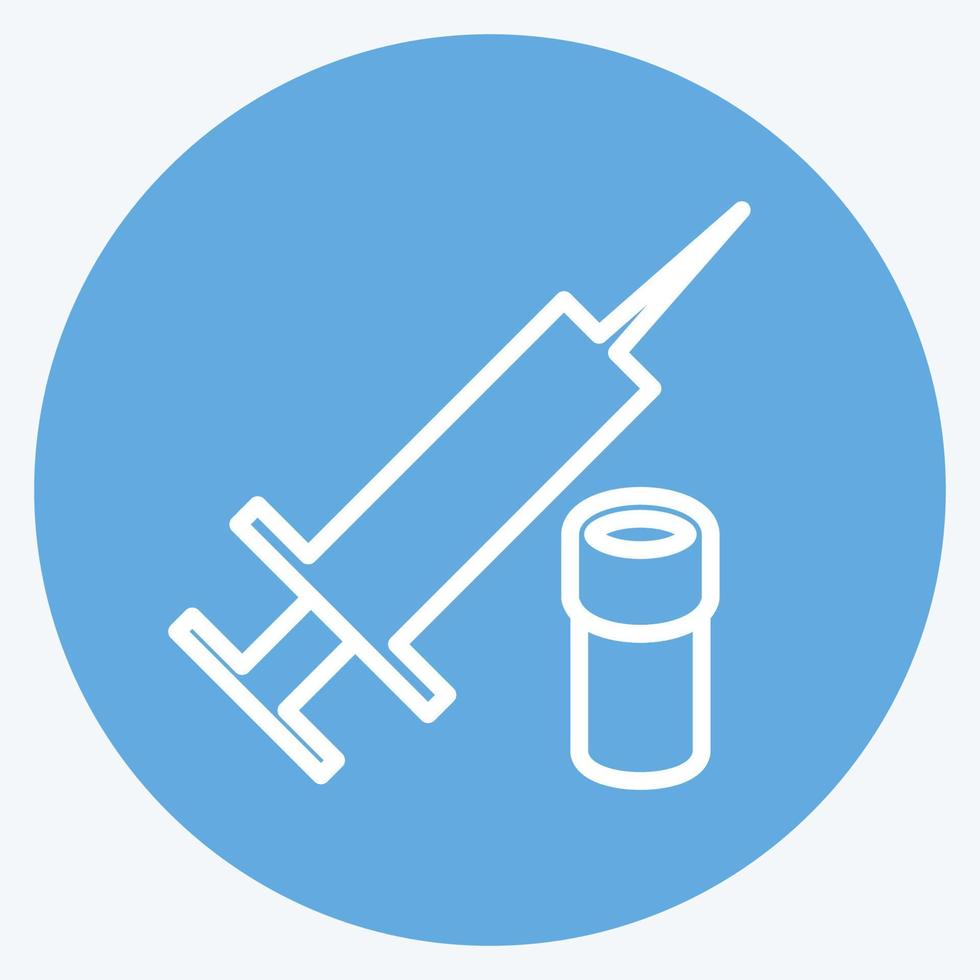 Icon Vaccine. suitable for Community symbol. blue eyes style. simple design editable. design template vector. simple symbol illustration vector