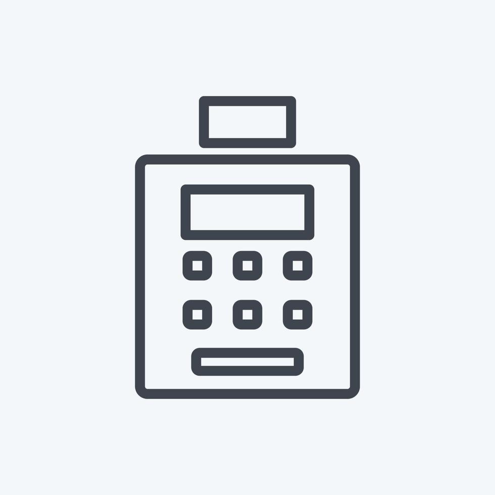 Icon ATM Service. suitable for Education symbol. line style. simple design editable. design template vector. simple symbol illustration vector