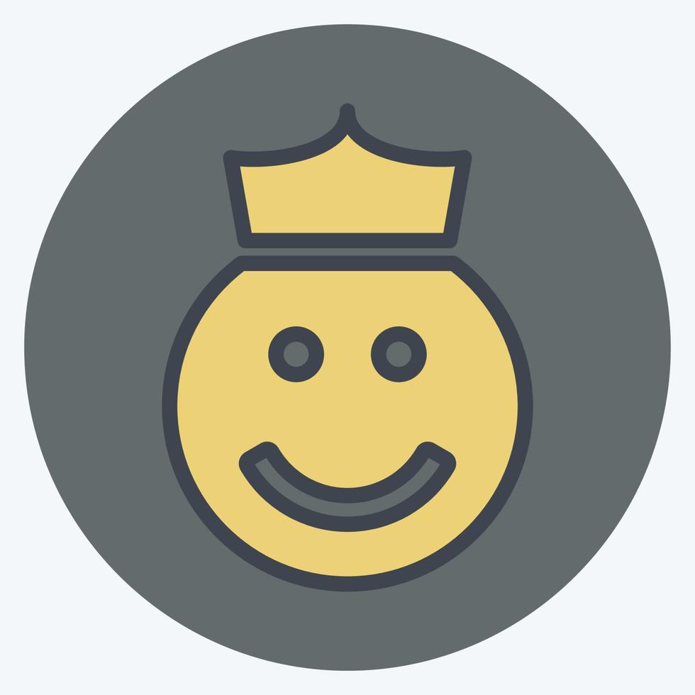 Icon Emoticon Angel. suitable for Emoticon symbol. color mate style. simple design editable. design template vector. simple symbol illustration vector