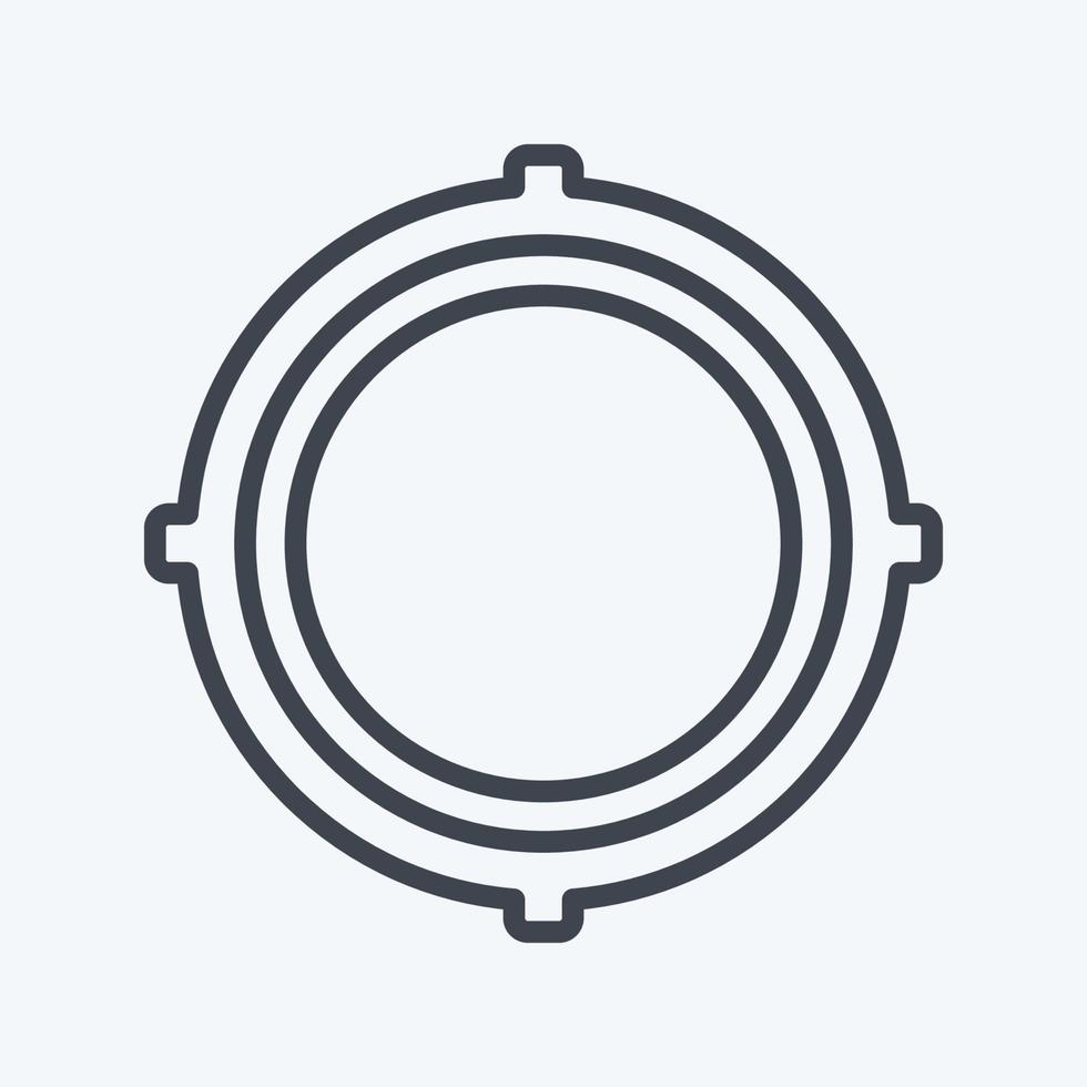 Icon Location Access. suitable for Mobile Apps symbol. line style. simple design editable. design template vector. simple symbol illustration vector