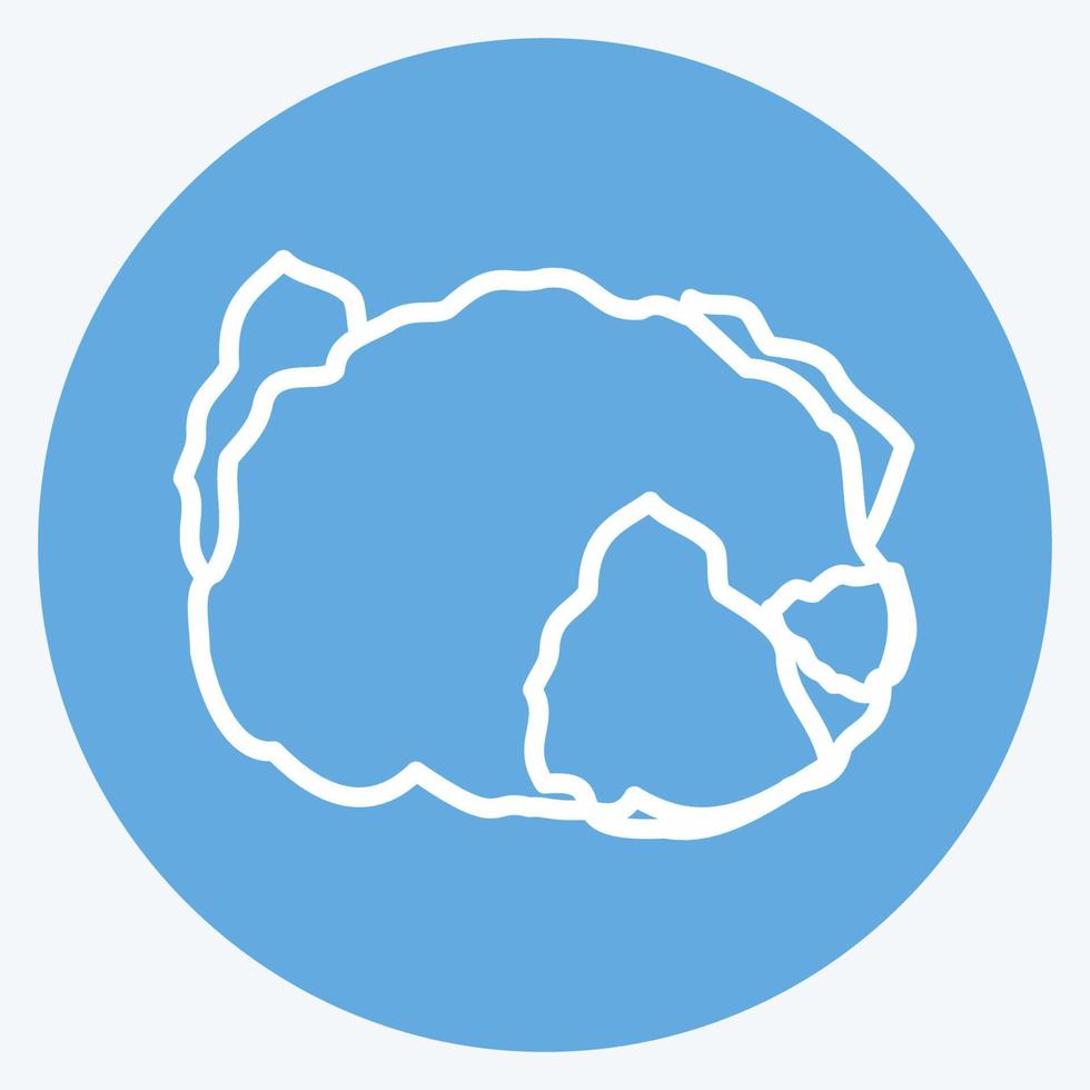 Icon Cauliflower. suitable for Fruits and Vegetables symbol. blue eyes style. simple design editable. design template vector. simple symbol i vector