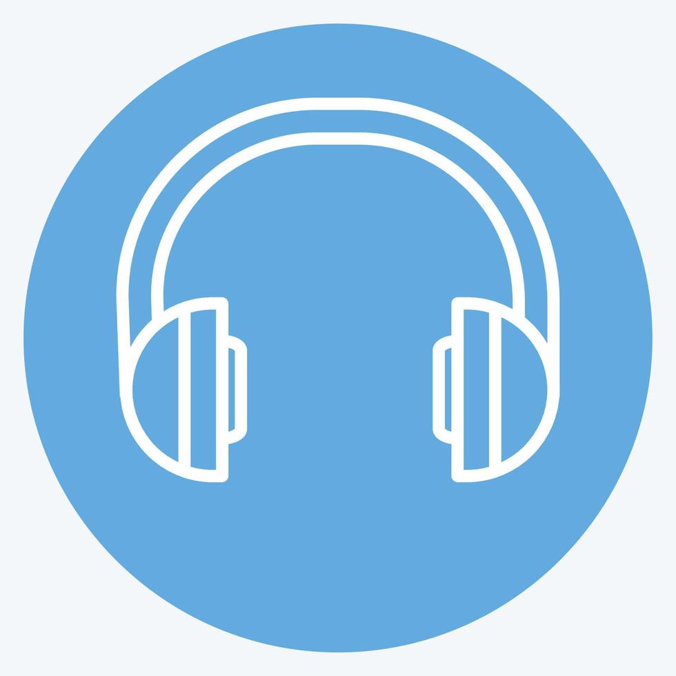 icono de reproducción de música. adecuado para el símbolo de la música. estilo de ojos azules. diseño simple editable. vector de plantilla de diseño. ilustración de símbolo simple