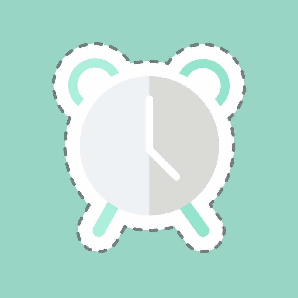 Sticker line cut Alarm. suitable for Mobile Apps symbol. simple design editable. design template vector. simple symbol illustration vector